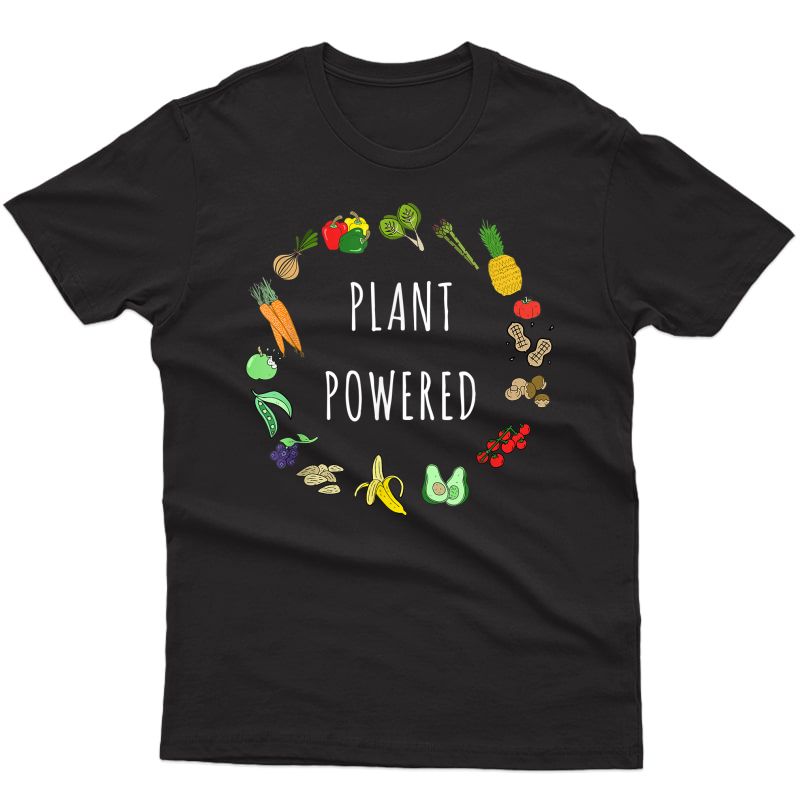 Plant Powered Vegan T-shirt Plant Based Vegetarian Tee
