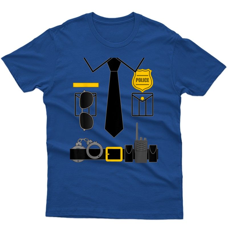 Police Costume For & Adults Halloween Police Officer T-shirt
