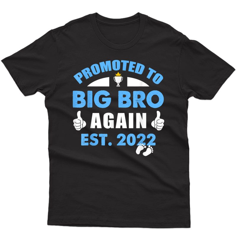 Promoted To Big Brother Again 2022 Cute Older Brothers T-shirt