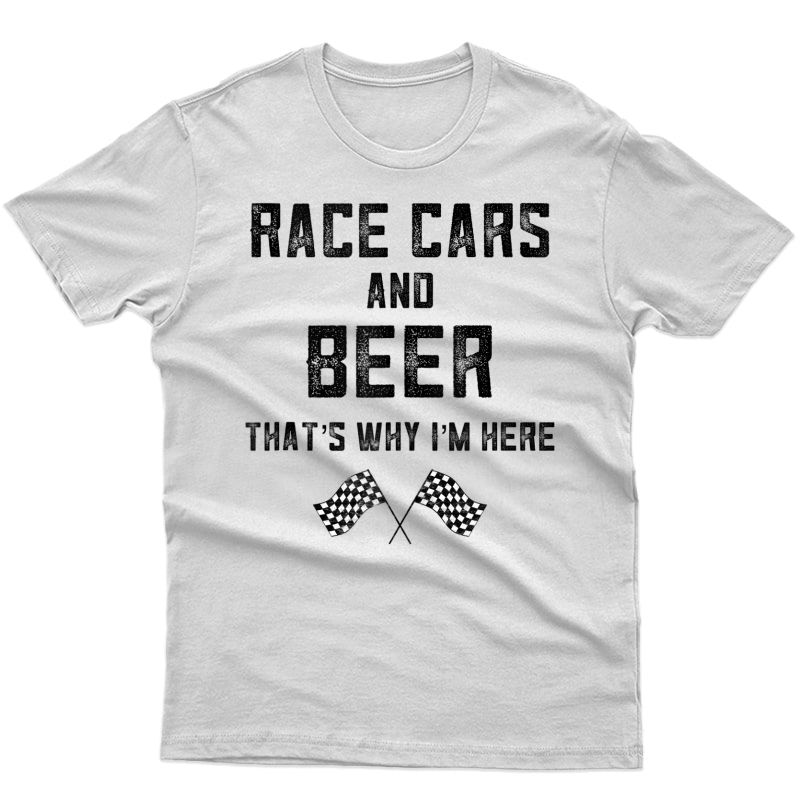 Race Track Gifts For Checkered Flag Fast Cars Beer Race Day Tank Top Shirts