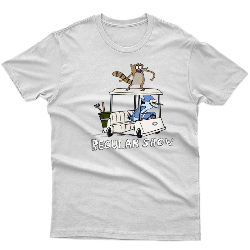Regular Show Mordecai And Rigby Golf Cart T-shirt