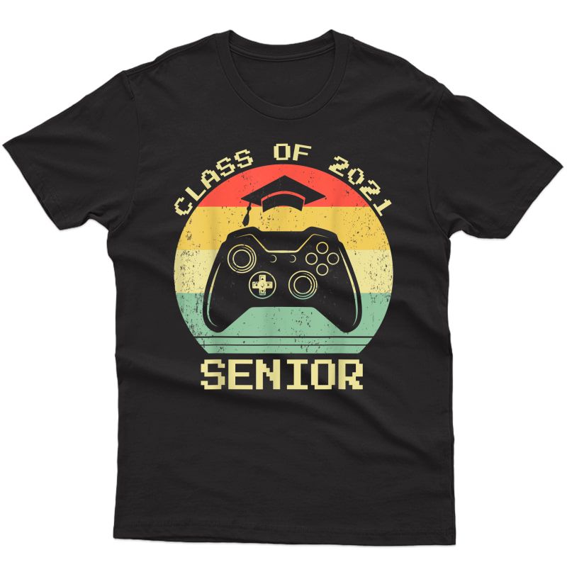 Senior Class Of 2021 Cute Graduation Gift Video Game Gamer T-shirt