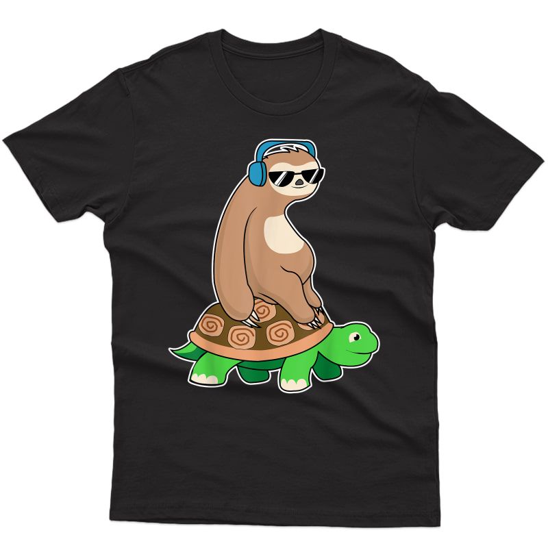 Sloth Riding Turtle - Lazy Sloth T Shirt Gift T-shirt