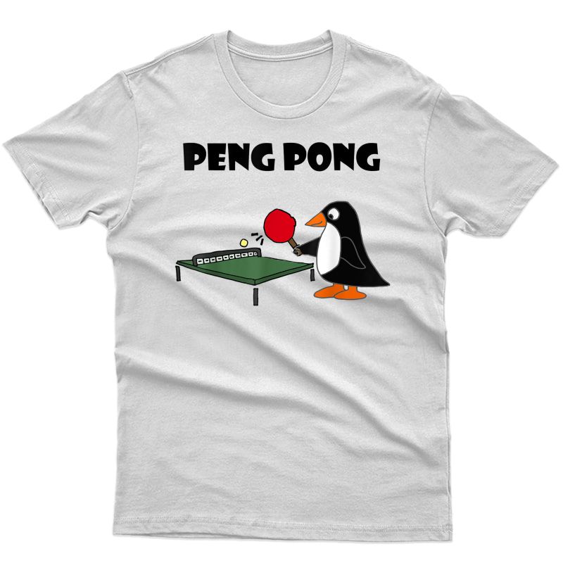Smileteeshob Funny Penguin Playing Ping Pong Pun T-shirt