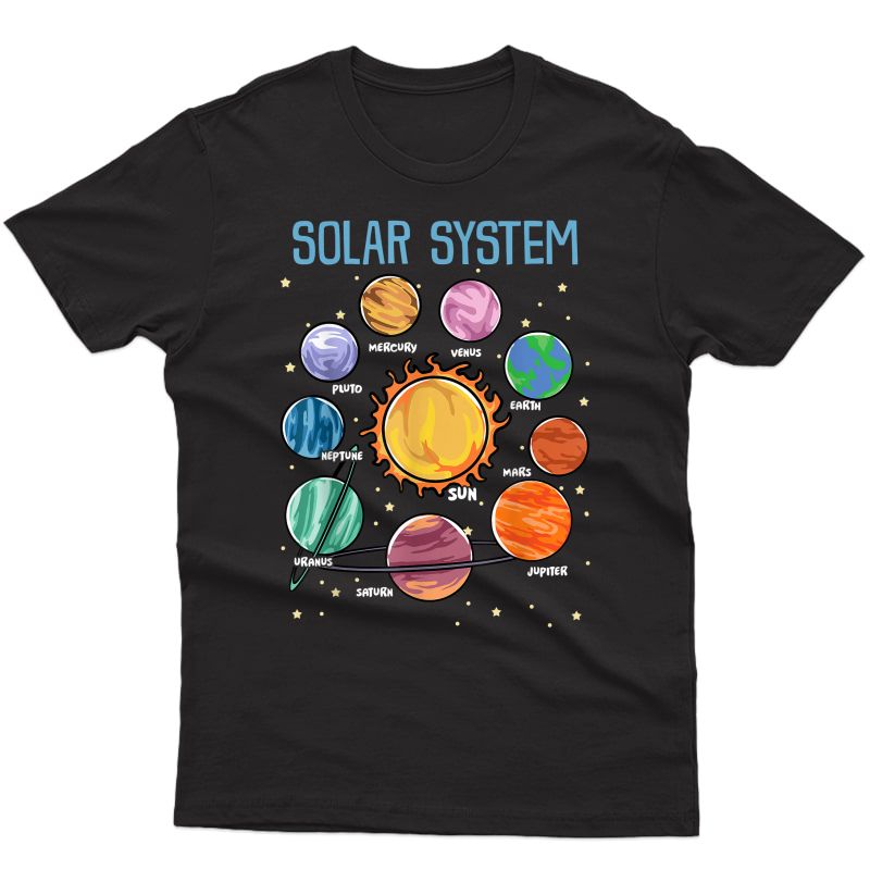 Solar System Planets Science Space Girls Stem T-shirt