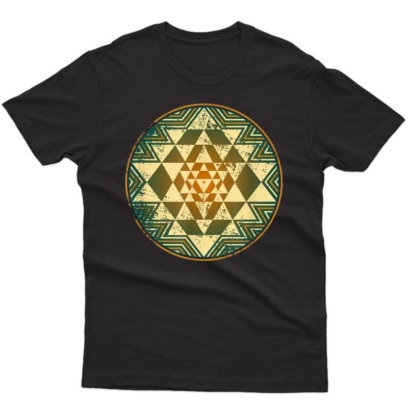 Sri Yantra T-shirt, Vintage Mantra T-shirt, Yoga T-shirt