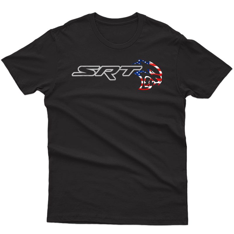 Srt Hell Cat Dodge T Shirt (h) Flag Us Silver Awesome Gift