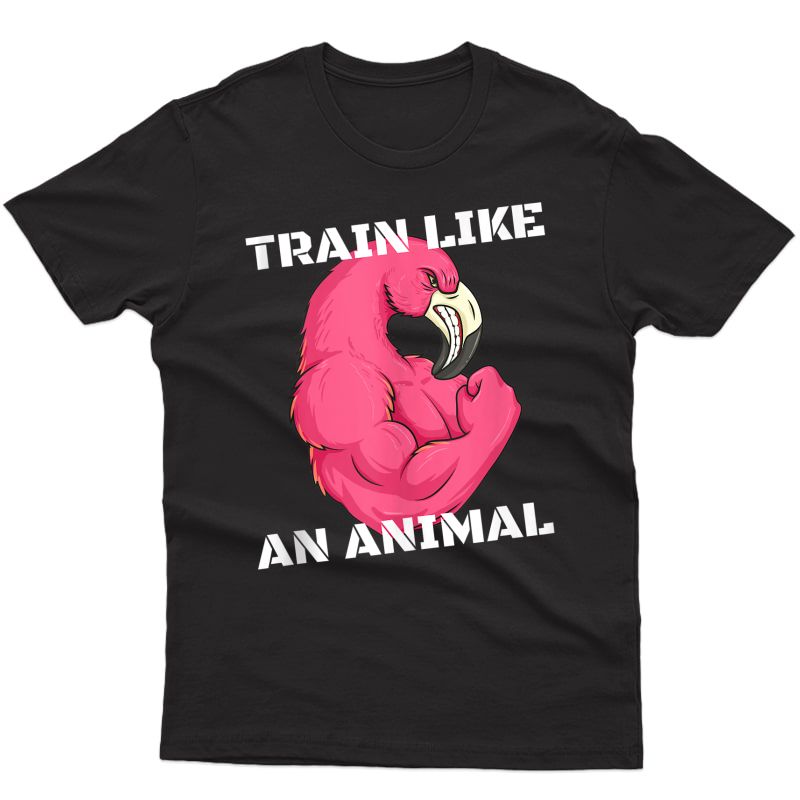 Train Like An Animal Flamingo Weightlifting Muscle Ness Tank Top Shirts