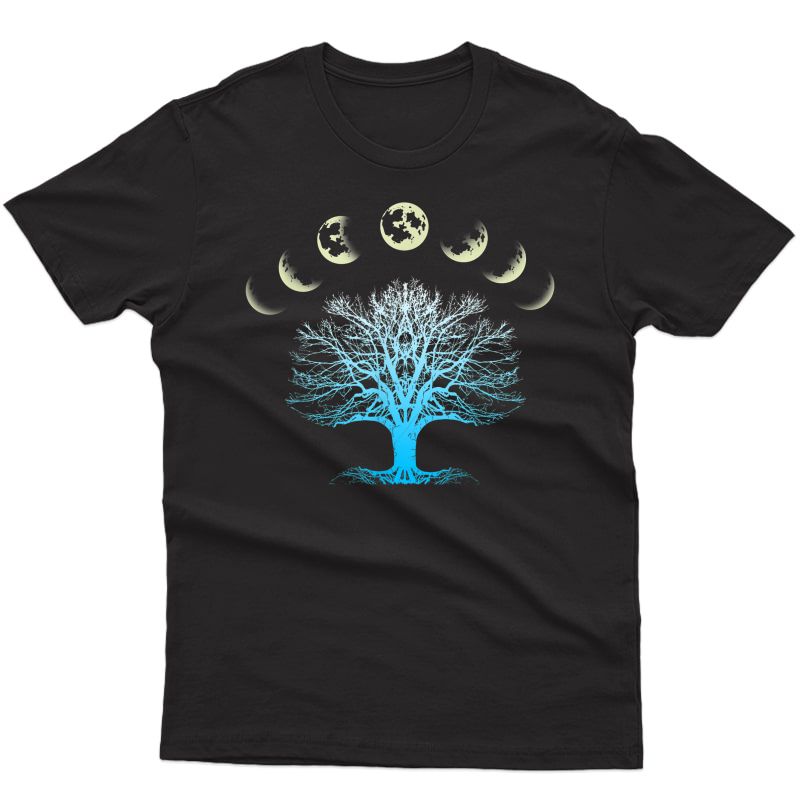 Tree Of Life Spiritual Shirt Moonphases As Giftidea For Yoga T-shirt