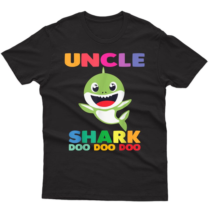 Uncle Shark T-shirt Doo Doo Mommy Auntie Daddy Baby Tee T-shirt