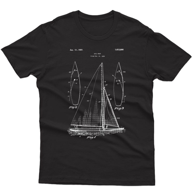 Vintage Sailboat Design Shirt - Old Ocean Boat Sailing Tee