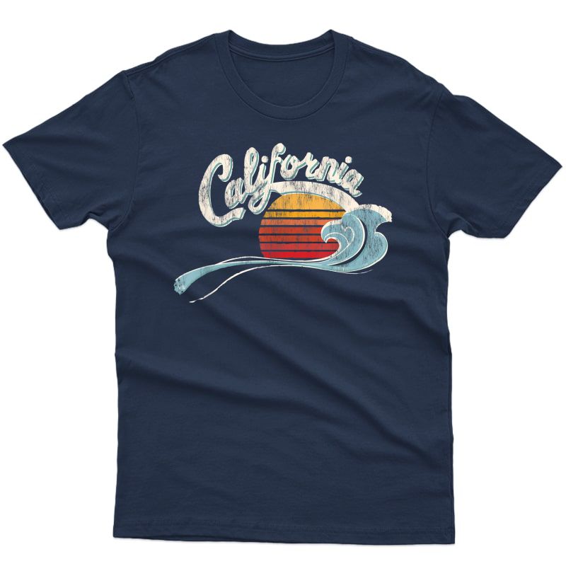 Vintage Surfer - 70's Graphic Sunset - California T-shirt