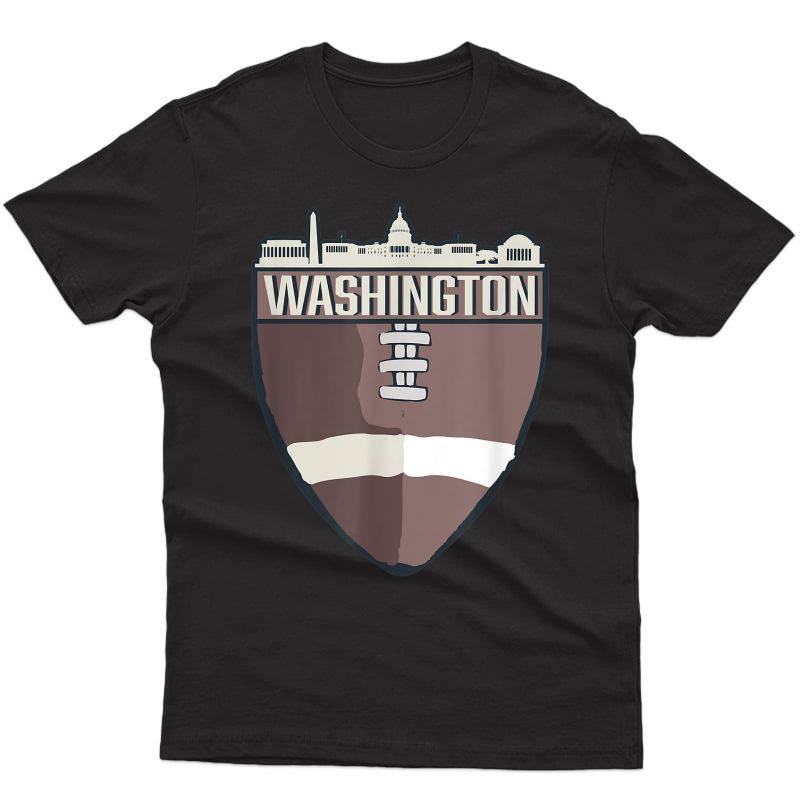 Vintage Washington Football Skyline Cityscape Retro Football T-shirt
