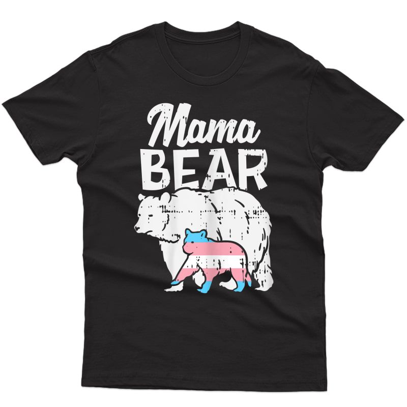  Mama Bear Transgender Trans Pride Flag Transexual Lgbt Gift T-shirt