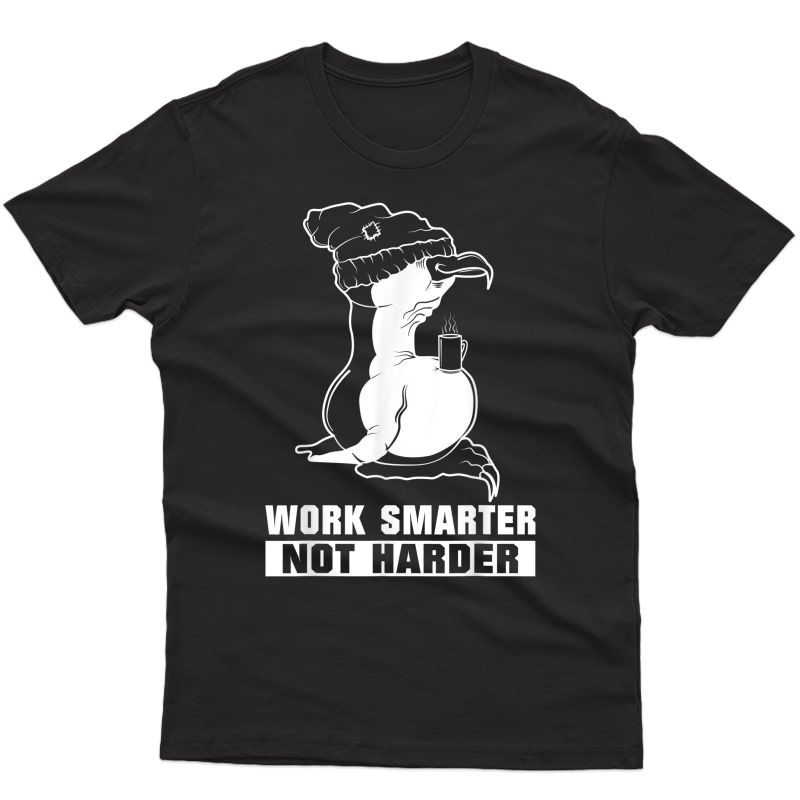 Work Smarter Not Harder Linux Penguin Drinking Coffee T-shirt